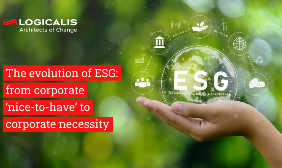 Blog title - The evolution of ESG from corporate ‘nice-to-have’ to corporate necessity